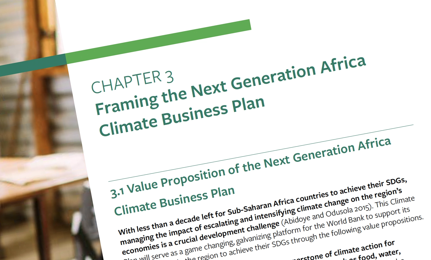 Close-up image of a chapter intro showcasing various text styles